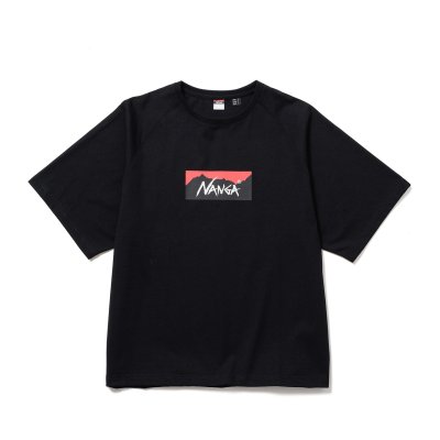 画像1: NANGA/ECO HYBRID BOX LOGO LOOSE FIT T  BLACK