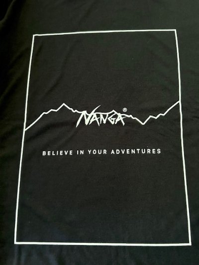 画像3: NANGA/DRY MIX FRAME LOGO  T  BLACK