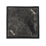 NANGA/PARBAT CONTOUR MAP BANDANA  BLACK