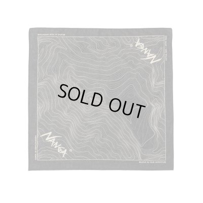 画像1: NANGA/PARBAT CONTOUR MAP BANDANA  BLACK