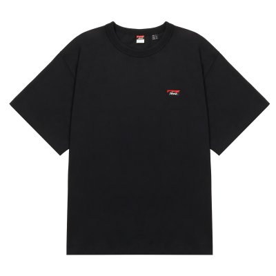 画像1: NANGA/ECO HYBRID BOX LOGO EMBROIDERY  T  BLACK