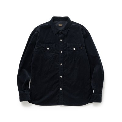 画像1: RATS/CORDUROY SHIRT  BLACK