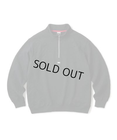 画像1: FTC/QUILTED HALF ZIP SWEAT  BLACK