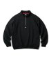 画像1: FTC/QUILTED HALF ZIP SWEAT  BLACK (1)