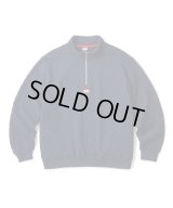 FTC/QUILTED HALF ZIP SWEAT  NAVY