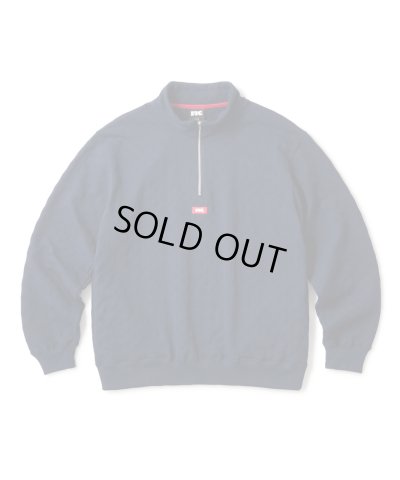 画像1: FTC/QUILTED HALF ZIP SWEAT  NAVY