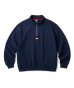 画像1: FTC/QUILTED HALF ZIP SWEAT  NAVY (1)