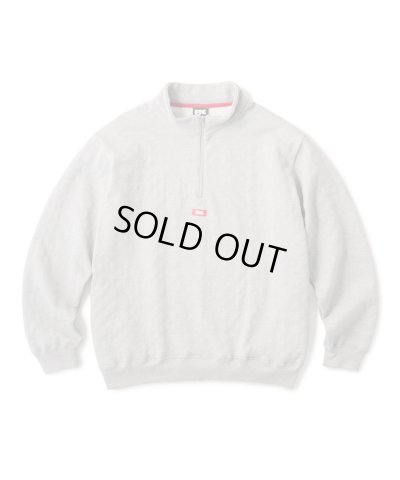 画像1: FTC/QUILTED HALF ZIP SWEAT  GRAY