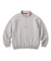 画像1: FTC/QUILTED HALF ZIP SWEAT  GRAY (1)