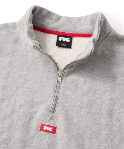 画像2: FTC/QUILTED HALF ZIP SWEAT  GRAY