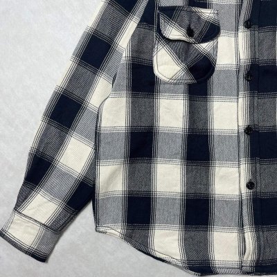 画像4: ALCARZA/HEAVY NELL CHECK WORK SHIRT  OMBRE BLACK