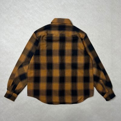 画像2: ALCARZA/HEAVY NELL CHECK WORK SHIRT  OMBRE BROWN