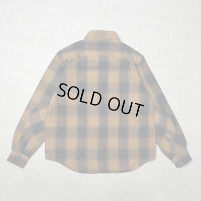 画像2: (再入荷) ALCARZA/HEAVY NELL CHECK WORK SHIRT  OMBRE BROWN