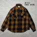 画像1: ALCARZA/HEAVY NELL CHECK WORK SHIRT  OMBRE BROWN (1)
