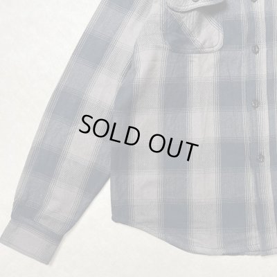画像4: (再入荷) ALCARZA/HEAVY NELL CHECK WORK SHIRT  OMBRE GRAY
