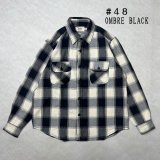 ALCARZA/HEAVY NELL CHECK WORK SHIRT  OMBRE BLACK