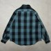 画像2: ALCARZA/HEAVY NELL CHECK WORK SHIRT  OMBRE BLUE (2)