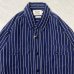 画像3: ALCARZA/HEAVY NELL STRIPE WORK SHIRT  NAVY (3)