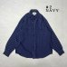 画像1: ALCARZA/HEAVY NELL STRIPE WORK SHIRT  NAVY (1)