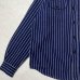 画像4: ALCARZA/HEAVY NELL STRIPE WORK SHIRT  NAVY (4)