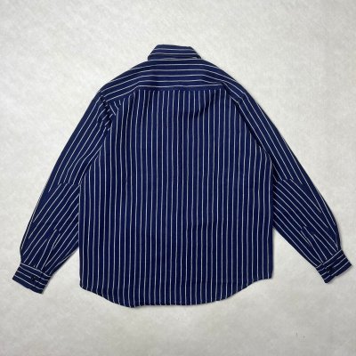 画像2: ALCARZA/HEAVY NELL STRIPE WORK SHIRT  NAVY