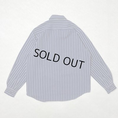 画像2: (再入荷) ALCARZA/HEAVY NELL STRIPE WORK SHIRT  NAVY