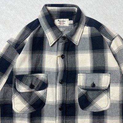 画像3: ALCARZA/HEAVY NELL CHECK WORK SHIRT  OMBRE BLACK