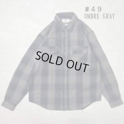 画像1: (再入荷) ALCARZA/HEAVY NELL CHECK WORK SHIRT  OMBRE GRAY