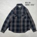 画像1: ALCARZA/HEAVY NELL CHECK WORK SHIRT  OMBRE GRAY (1)