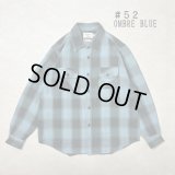 ALCARZA/HEAVY NELL CHECK WORK SHIRT  OMBRE BLUE