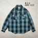 画像1: ALCARZA/HEAVY NELL CHECK WORK SHIRT  OMBRE BLUE (1)