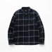 画像1: RATS/COTTON FLANNEL CHECK SHIRT  BLACKxBLUE (1)