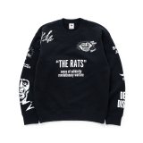 RATS/CRAZY CREW NECK SWEAT  BLACK