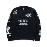 RATS/CRAZY CREW NECK SWEAT  BLACK