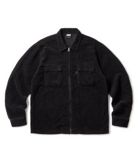 FTC/CORDUROY ZIP UP SHIRT  BLACK