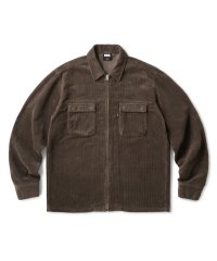 FTC/CORDUROY ZIP UP SHIRT  CHARCOAL