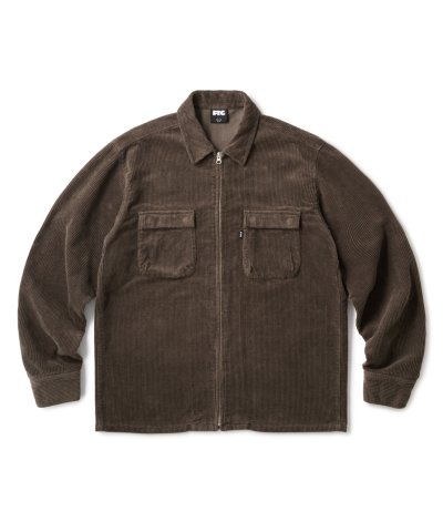 画像1: FTC/CORDUROY ZIP UP SHIRT  CHARCOAL