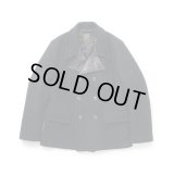 RATS/DOUBLE BREASTED WOOL JKT  BLACK