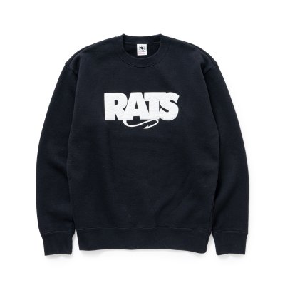 画像1: RATS/BOX LOGO SWEAT  BLACK