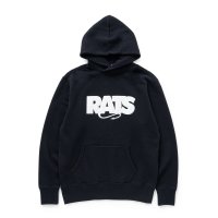 RATS/BOX LOGO HOODIE  BLACK