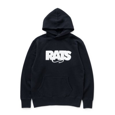画像1: RATS/BOX LOGO HOODIE  BLACK