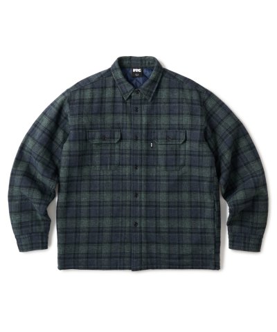 画像1: FTC/QUILTED LINED PLAID NEL SHIRT  NAVY