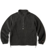 FTC/POLAR TEX FLEECE HALF ZIP PULLOVER  BLACK