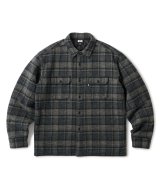 FTC/QUILTED LINED PLAID NEL SHIRT  BLACK