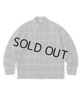 FTC/QUILTED LINED PLAID NEL SHIRT  BLACK