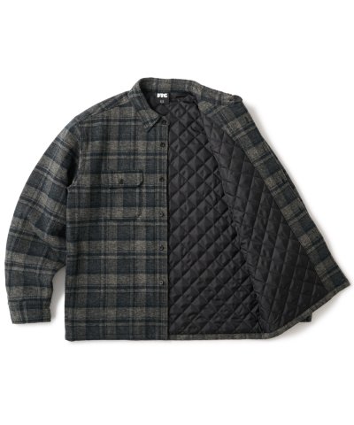 画像2: FTC/QUILTED LINED PLAID NEL SHIRT  BLACK