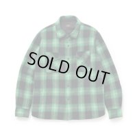 RATS/WOOL CHECK SHIRTS JKT  GREEN CHECK