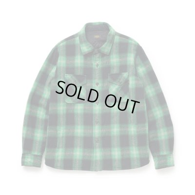 画像1: RATS/WOOL CHECK SHIRTS JKT  GREEN CHECK