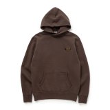 RATS/FLEECE CROSS NECK HOODIE  BROWN
