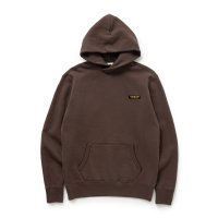 RATS/FLEECE CROSS NECK HOODIE  BROWN